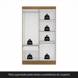 Guarda Roupa 4 Portas Solteiro Mayra Boreal - Móveis Arapongas Boreal - 8