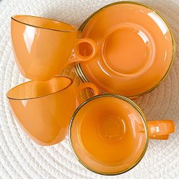 Jogo 4 Xícaras Café com Pires Cristal Matte 170ml Hauskraft - 4