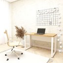 Ver imagem 1 de Escrivaninha para Estudos 120cm X 60cm Pés Metal F5 Office
