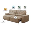 Ver imagem 3 de Sofá Retrátil e Reclinável 2 Lugares com Molas 1,50m Livia Suede Cappuccino Adonai Estofados