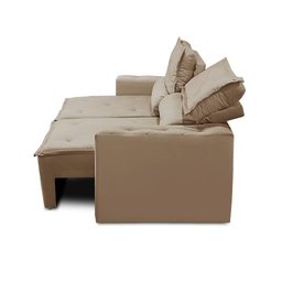 Sofá Retrátil e Reclinável 2 lugares com Molas 1,50m Livia Suede Cappuccino Adonai Estofados - 7