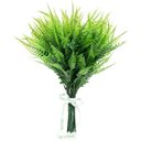 Ver imagem 1 de Kit 5 Galhos Folhagem Realista Samambaias 35cm Verde Realista