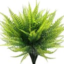 Ver imagem 2 de Kit 5 Galhos Folhagem Realista Samambaias 35cm Verde Realista