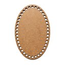 Ver imagem 1 de Kit 10 Base Oval 12x15 Cm Mdf Cru para Cesto Crochê Fio de Malha