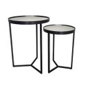 Ver imagem 2 de Kit 2 Mesas Lateral com Espelho - Mesinha de Apoio Preto