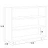 Sapateira Multiuso Organizador Com 03 Prateleiras E Rodízio Pérola L03 Branco - Lyam Decor - 5