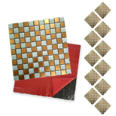 Pastilha de Vidro Kit 11 Uni Adesiva Parede Cozinha Sala Banheiro Decorativa Facil Aplicacao Requint