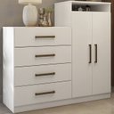 Ver imagem 2 de Comoda Sapateira 2 Portas 4 Gavetas 4270 Branco Demobile