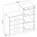 Ver imagem 3 de Comoda Sapateira 2 Portas 4 Gavetas 4270 Branco Demobile