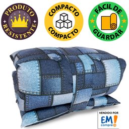 Futon Dobrável de Espuma Solteiro Jeans Bf Colchões - 2