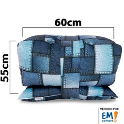 Futon Dobrável de Espuma Solteiro Jeans Bf Colchões - 4