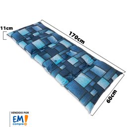 Futon Dobrável de Espuma Solteiro Jeans Bf Colchões - 3