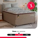 Ver imagem 5 de Cama Box Casal + Colchão Comfort Class Pillow Top 138x188 Bege/suede Bege