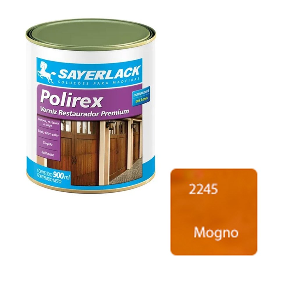 Verniz Polirex Mogno Triplo Filtro Solar 900ml - Sayerlack - 2