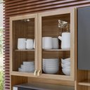 Ver imagem 3 de Cozinha Compacta Amora 8 Pts 2vidros Incolor e 2 Gavetas - Amêndola Touch/ Grafito Prime Tx Demóbile