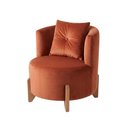 Ver imagem 6 de Kit 2 Poltronas Orgânica Curva Luna Veludo Terracota - Montanaris Decor