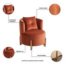 Ver imagem 7 de Kit 2 Poltronas Orgânica Curva Luna Veludo Terracota - Montanaris Decor