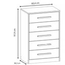 Ver imagem 6 de Cômoda 5 Gavetas 1 Porta Escócia Branco - Mademovel