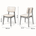 Ver mais imagens de Cadeira de Jantar Madeira Maciça Manuela Estofada Premium Ergonomica Confortável Di Franco