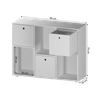 Estante Organizadora Maia com 3 Nichos e 3 Caixas Removíveis - Branco - 10