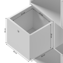 Ver imagem 6 de Estante Organizadora Maia com 3 Nichos e 3 Caixas Removíveis - Branco