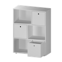 Ver mais imagens de Estante Organizadora Maia com 3 Nichos e 3 Caixas Removíveis - Branco