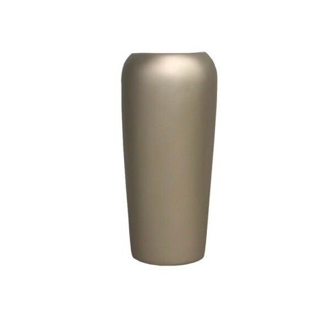 Vaso de Fibra de Vidro 63x28cm Estilo Vietnamita Dourado Fosco