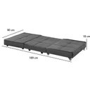 Ver imagem 3 de Puff Cama Dobrável Com Rodízios Cinza