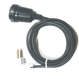 Soquete C/ Rabicho Preto 3 Metros E Plug Para Iluminação