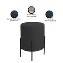 Ver imagem 3 de Puff Orgânico Boucle Thor com Pés de Ferro Preto - 7 Decor Preto