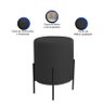Puff Orgânico Boucle Thor com Pés de Ferro Preto - 7 Decor Preto - 3