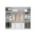 Ver imagem 4 de Guarda Roupa Casal 8 Portas e 6 Gavetas c/ Espelho Master 8.6 Jatoba - Santos Andirá