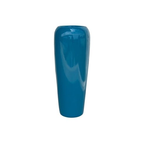 Vaso de Fibra de Vidro Estilo Vietnamita Azul Turquesa 76x29 cm