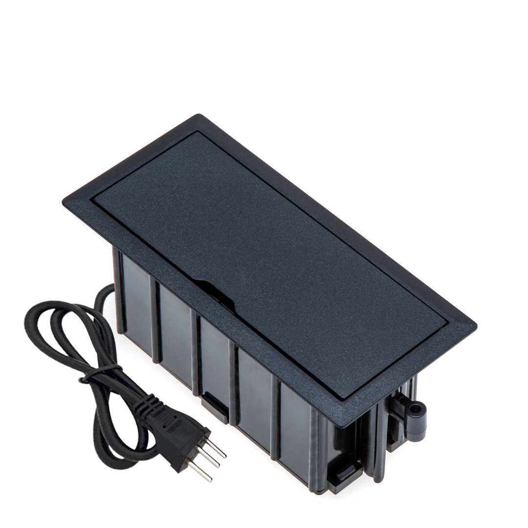 Caixa de Tomada 4 Blocos 3 Tomadas 10a 3 Usb 5.2a:preto - 2