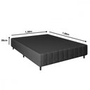 Ver imagem 2 de Base de Cama Box Casal 138x188x26 Natural Class Cinza Apolospuma
