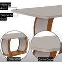 Ver imagem 6 de Mesa de Jantar Milena 180cm Tampo MDF Vidro Canto Copo com 6 Cadeiras Aline