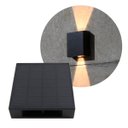 Ver mais imagens de Arandela Solar Led Duplo Facho Ajustável Luz Amarela Externa Parede Jardim Fachadas St3296