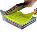 Ver imagem 1 de Kit 10 Organizador de Camisetas Camisas Guarda Roupas Divisorias Tipo Arquivo Separador