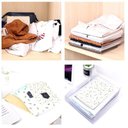 Ver imagem 7 de Kit 10 Organizador de Camisetas Camisas Guarda Roupas Divisorias Tipo Arquivo Separador