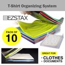 Ver imagem 5 de Kit 10 Organizador de Camisetas Camisas Guarda Roupas Divisorias Tipo Arquivo Separador