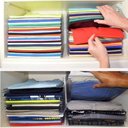 Ver imagem 3 de Kit 10 Organizador de Camisetas Camisas Guarda Roupas Divisorias Tipo Arquivo Separador