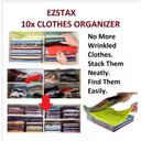 Ver imagem 2 de Kit 10 Organizador de Camisetas Camisas Guarda Roupas Divisorias Tipo Arquivo Separador