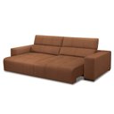 Ver imagem 5 de Sofá Decorativo Barbosa 3 Lugares Sala de Estar 250cm Reclinável e Retrátil Couro Conhaque G88 - Gra