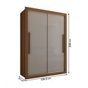 Ver imagem 5 de Guarda-roupa Solteiro Cardiff 2 Portas 2 Gavetas Cinamomo/off White - Panorama Móveis