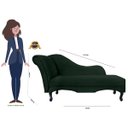 Ver imagem 4 de Recamier Namoradeira Divã Lado Direito Olivia Suede Verde - Ds Estofados