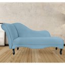 Ver imagem 2 de Recamier Namoradeira Divã Lado Direito Olivia Suede Azul Turqueza - Ds Estofados