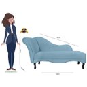 Ver imagem 4 de Recamier Namoradeira Divã Lado Direito Olivia Suede Azul Turqueza - Ds Estofados