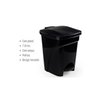 Lixeira de 7 Litros de Piso com Pedal Tampa Tritec Preta - 2