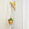 Suporte de planta macramê com mão francesa - 4