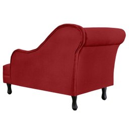 Recamier Namoradeira Divã Lado Direito Olivia Suede Vermelho - Ds Estofados - 3